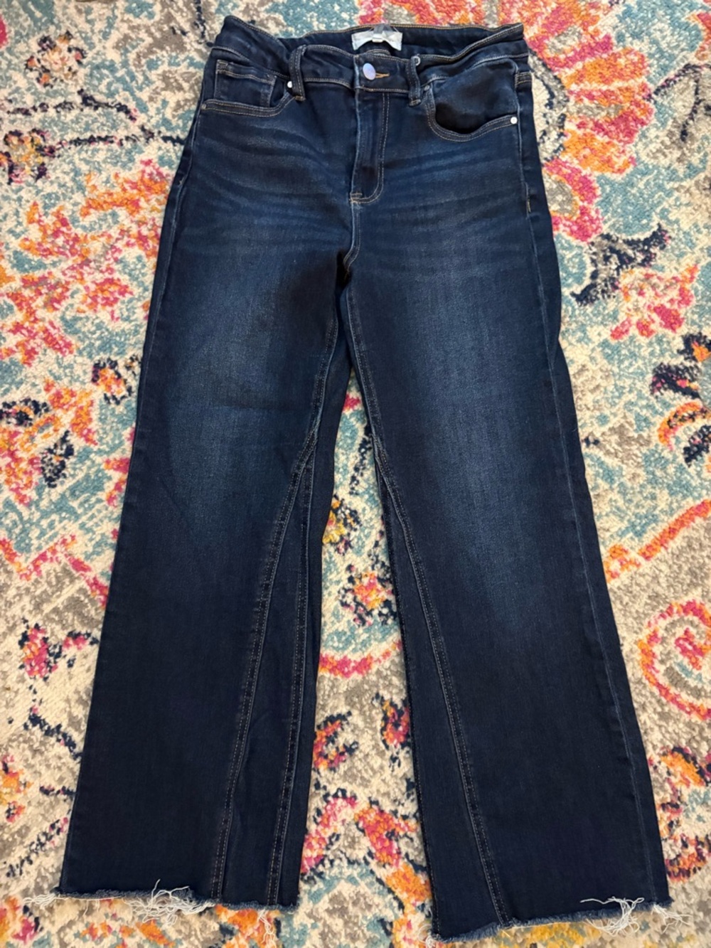 Risen Women's Dark Blue Flare Jeans